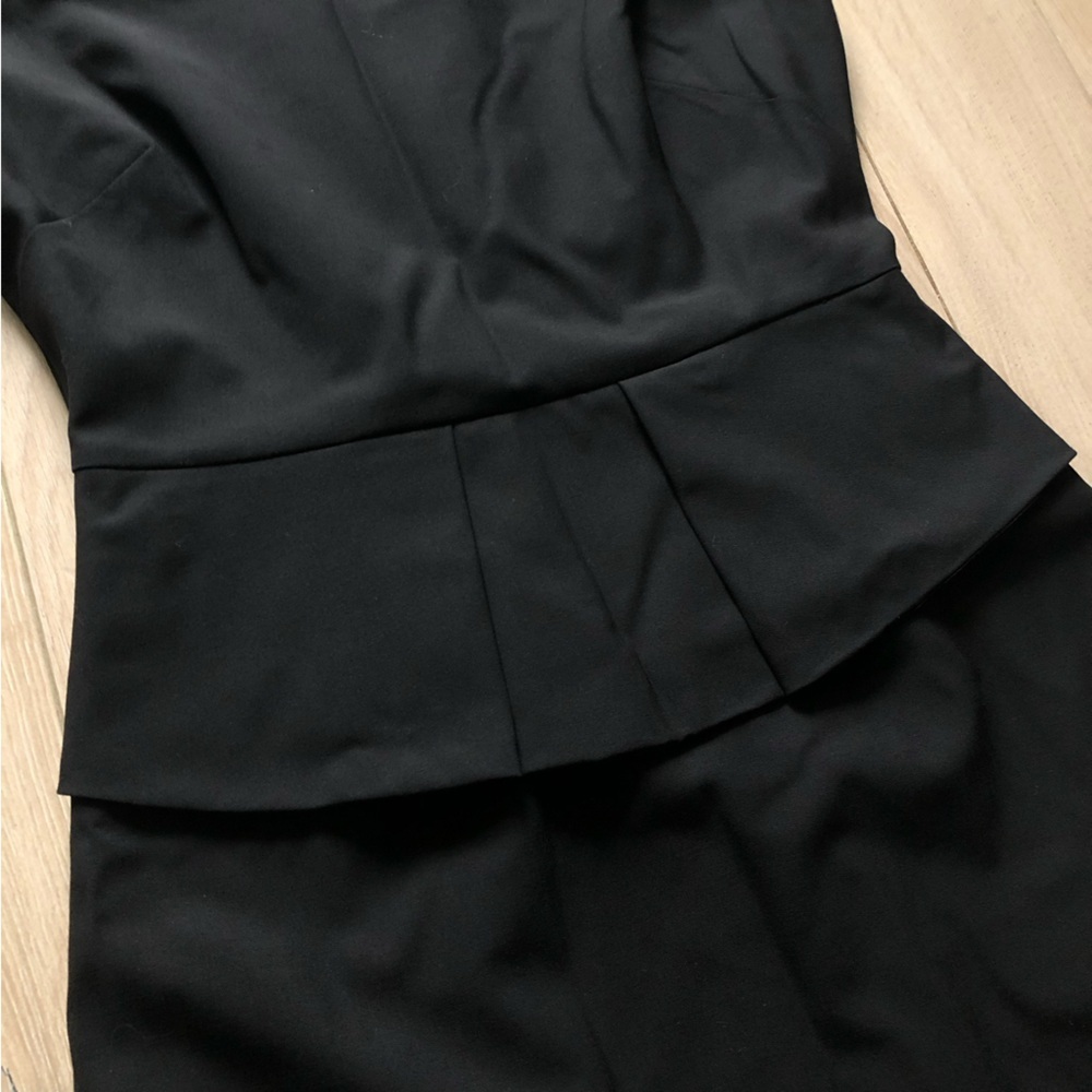 J. Crew Sheath Peplum Cap Sleeve Wool Blend Dress in Black Size 2 - Picture 5 of 11